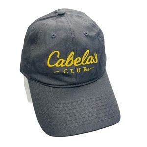 Cabela's Hat Cap Strapback Gray Yellow One Size Adjustable Embroidered Adult Men
